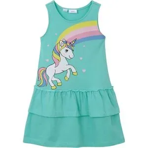 bonprix Niedliches Kleidchen mit Einhorn-Printgrün 104Mädchen