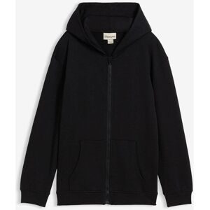bonprix Kapuzen-Sweatjacke aus weichem Bio-Baumwoll-Mixschwarz 128Mädchen
