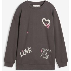 bonprix Sweatshirt aus reiner Bio-Baumwollegrau 128Mädchen