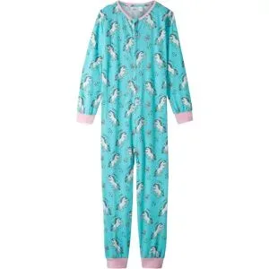 bonprix Schlafoverall mit weicher Bio-Baumwolleblau 176Kinder