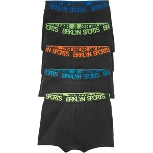 bonprix Boxershorts mit weicher Baumwolle (5er-Pack)schwarz 176Knaben