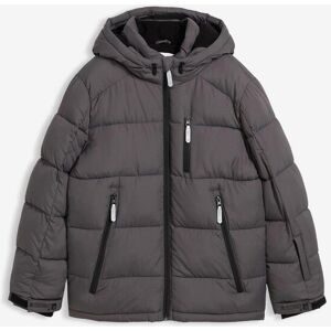 bonprix warm gefütterte Winter-Steppjacke mit Kapuzegrau 152Knaben