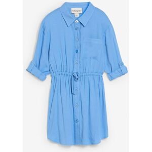 bonprix Blusenkleid aus fließender Viskoseblau 122Mädchen