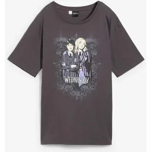 bonprix Wednesday T-Shirt aus reiner Baumwollegrau 140Mädchen