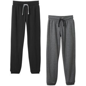bonprix Jogginghose mit Baumwolle (2er Pack)schwarz 140Knaben