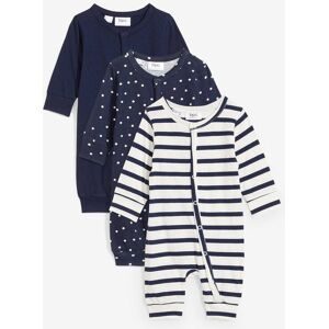 bonprix Baby Strampler aus reiner Bio-Baumwolle (3er Pack)blau 68Kinder