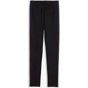 bonprix Thermo-Leggings mit Nietenbandschwarz 176Mädchen