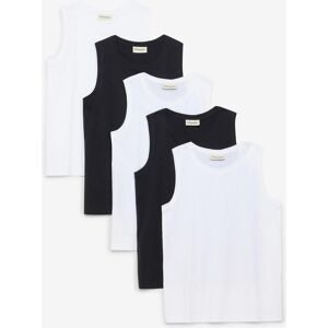 bonprix Tanktop (5er Pack) mit Bio Baumwolleweiß 176Knaben