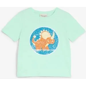 bonprix T-Shirt mit Wendepailletten aus reiner Bio-Baumwollegrün 110Knaben