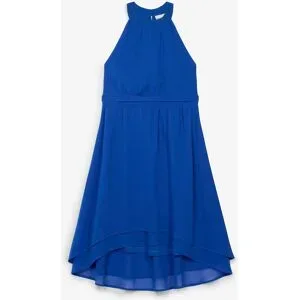 bonprix Vokuhila-Kleid aus Chiffonblau 134Mädchen