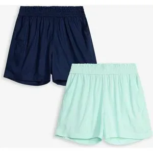 bonprix Schlupf-Shorts aus softer Viskose (2er Pack)grün 164Mädchen