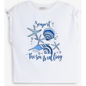 bonprix Shirt aus elastischem Bio-Baumwoll-Mixweiß 176Mädchen