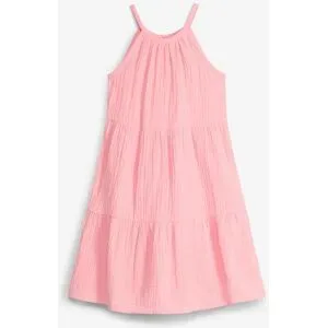 bonprix Kleid aus luftigem Musselinrosa 104Mädchen