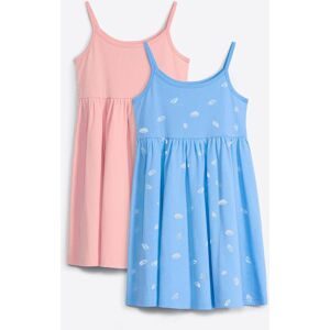 bonprix Jerseykleid aus reiner Bio-Baumwolle (2er Pack)blau 92Mädchen
