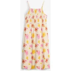 bonprix Jerseykleid aus elastischem Bio-Baumwoll-Mixbeige 164Mädchen