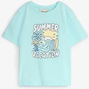 bonprix T-Shirt aus reiner Bio Baumwolleblau 122Knaben