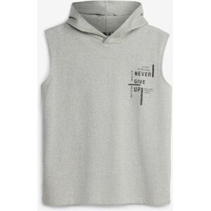bonprix Ärmelloses Hoodie mit Bio Baumwolle in Loose Fitgrau 134Knaben