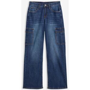 bonprix Loose-Fit-Stretch-Jeans mitverstellbarem Bund, Straightblau 152Knaben
