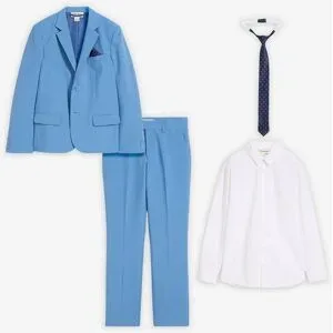 bonprix Anzug mit Hemd und Krawatte (4tlg. Set)blau 158Knaben
