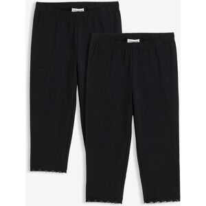 bonprix Capri-Leggings mit Bio-Baumwolle (2er Pack)schwarz 164Mädchen