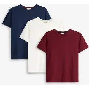 bonprix T-Shirt aus Bio-Baumwolle (3er Pack)rot 176Knaben