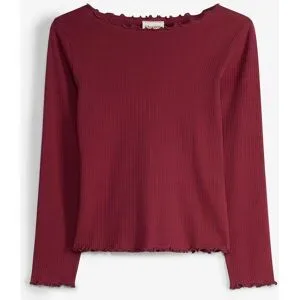 bonprix Langarmshirt aus reiner Bio-Baumwollerot 140Mädchen