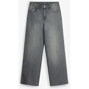 bonprix Loose-Fit Jeans mit verstellbarem Bund, Straightgrau 134Knaben