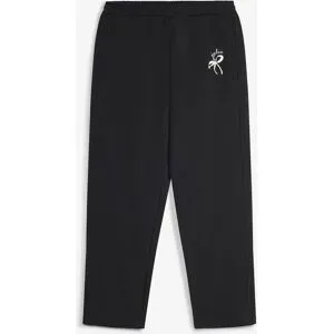 bonprix Sweathose Wide-Leg aus reiner Bio-Baumwolleschwarz 146Mädchen