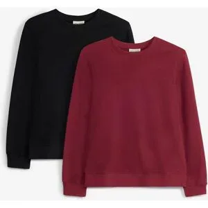 bonprix Sweatshirt aus weicher Bio Baumwolle (2er Pack)schwarz 152Knaben