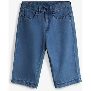 bonprix Jeans-Longbermuda mit verstellbarem Bund, Loose Fitblau 170Knaben