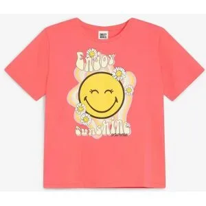 bonprix Smiley T-Shirt aus reiner Baumwollepink 134Mädchen
