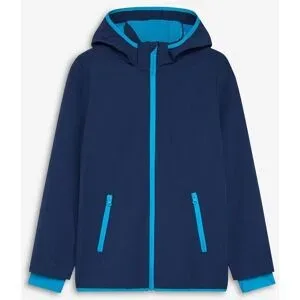 bonprix Windabweisende Softshelljacke mit abnehmbarer Kapuzeblau 140Knaben