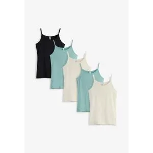bonprix Unterhemd mit weicher Bio-Baumwolle (5er Pack)schwarz 140Mädchen
