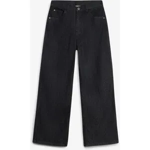 bonprix Wide-Leg-Jeans Mid Waistschwarz 164Mädchen