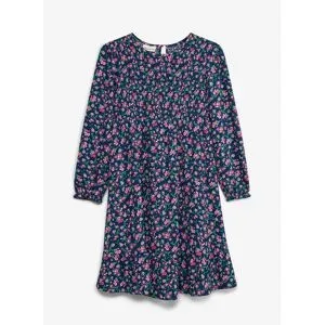 bonprix Jerseykleid aus strukturiertem Crinkleblau 128Mädchen