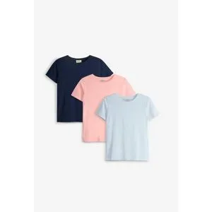 bonprix T-Shirt aus reiner Bio-Baumwolle (3er Pack)rosa 164Mädchen