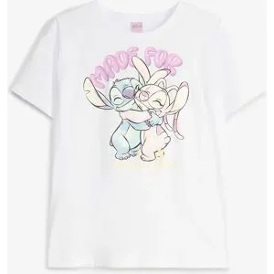 bonprix Disney Shirt Stitch aus reiner Baumwolleweiß 140Mädchen