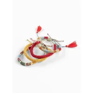 bonprix Perlarmband mit Quasten 4er-Packrot 0Damen
