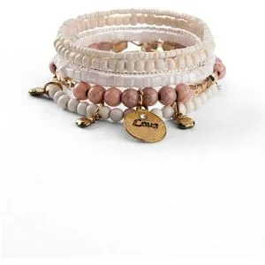 bonprix Armband mit Anhängern 6er-Packbeige 0Damen