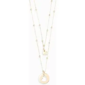 bonprix Kettenset (2-tlg. Set) mit Herzanhängerngold 0Damen