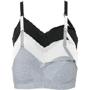 bonprix Still-BH Packung, 3 Stk. im praktischen 3er Pack, mit Clip-Verschlüssen, aus Baumwollqualität