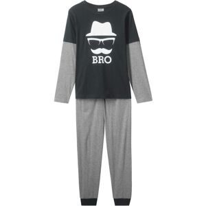 bonprix Pyjama (2-tlg.)grau 140Knaben