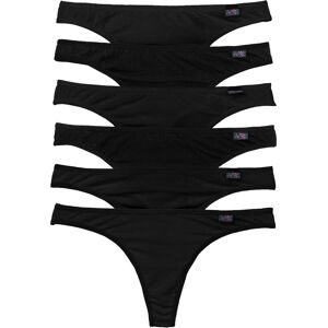 bonprix String mit Bio-Baumwolle (6er Pack)schwarz 36Damen