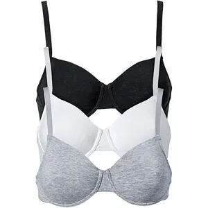 bonprix Unwattierter T-Shirt-BH (3er Pack) 80Damen