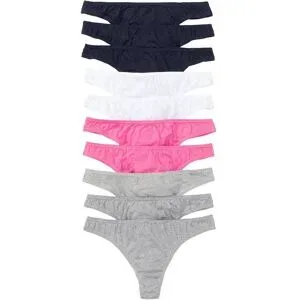 bonprix String (10er Pack)grau 32Damen