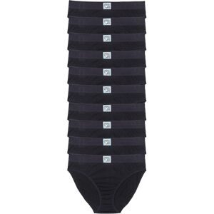 bonprix Slip mit weicher Baumwolle (10er Pack)schwarz 48Damen
