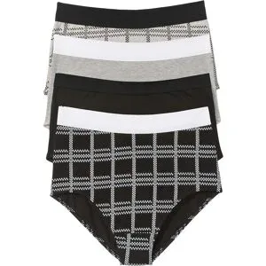 bonprix Highwaist Slip (4er Pack) mit Bio-Baumwolleschwarz 44Damen