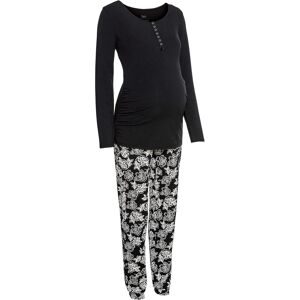 bonprix Still-Pyjama mit Bio-Baumwolleschwarz 48Damen