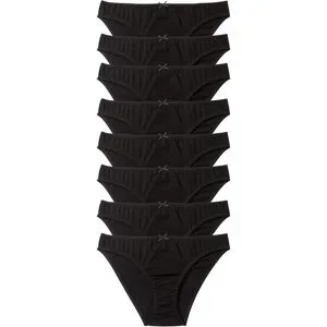 bonprix Slip Packung, 8 Stk. klassische Passform, einfarbig, aus Baumwolle, im 8er Pack