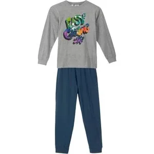 bonprix Pyjama mit weicher Bio-Baumwolle  (2-tlg. Set)grau 140Knaben